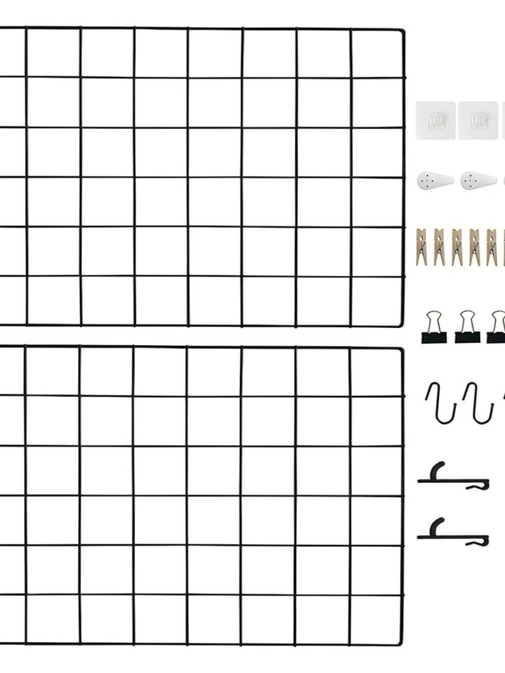 Wire Wall Grid Panel Set of 2, Photo Display Board & Memo Board